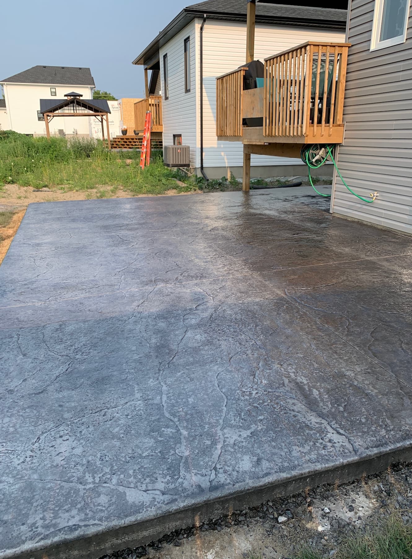 Stamped Backyard Patio
